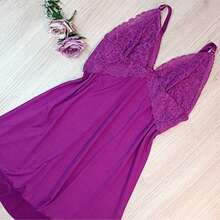 Women Nightgowns & Sleepshirts - 紫色 - 查看 6