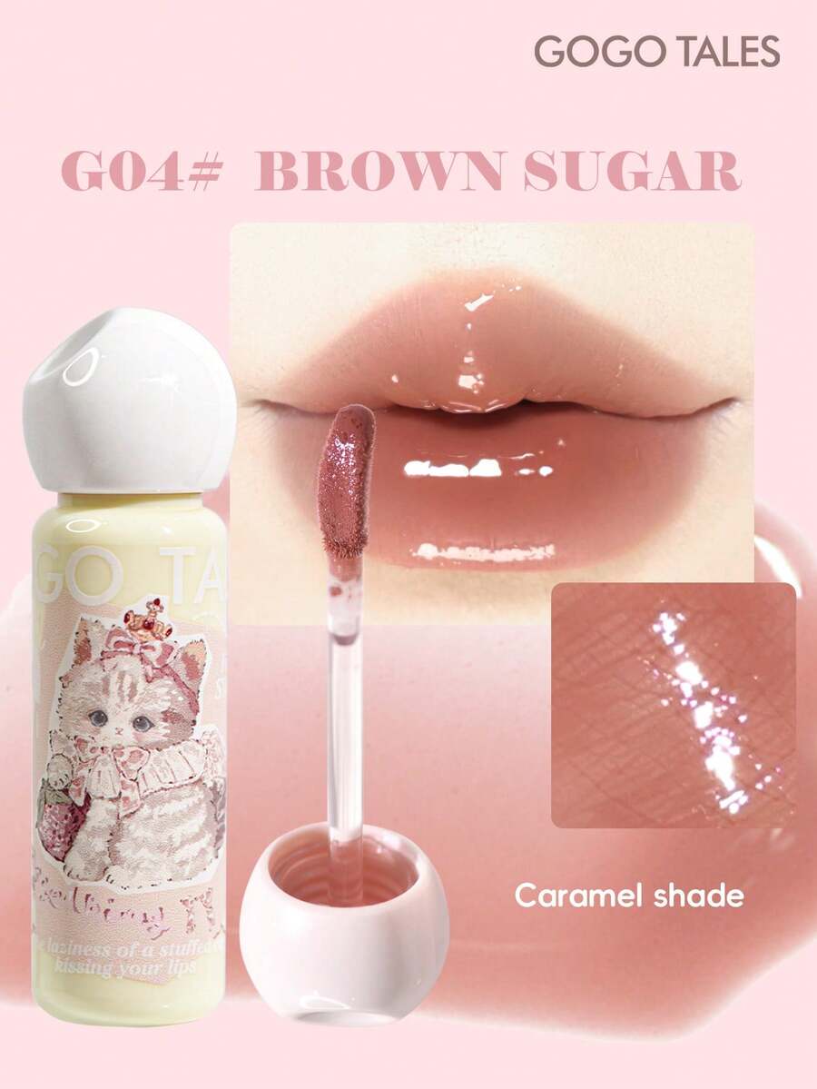 GOGO TALES GOGOTALES 可愛貓咪唇釉,打造豐盈水潤唇感,滋潤且適合所有膚色,輕盈長效透亮妝效,不易暈染褪色,口紅與唇彩複合式,適合日常自然輕盈妝容 - #G04 Milk Cat - 查看 1