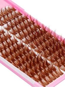 Sulv 144PCS Lash Clusters Wispy Lashes D Curl 14-16-18-20mm Mixed Dark Brown Fossing (Nhiều màu để lựa chọn) Tự làm nối mi tại nhà - Xem 6