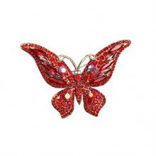 Vintage Rhinestone Colorful Butterfly Brooch, Fashionable Animal Insect Brooch Accessory For Women - Multicolor - View 3