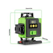 ONEVAN 16 Lines 4D Laser Levels 360 Horizontal Vertical Green Line Laser Level Self-Leveling Measure Leveling Tool - UK Plug(220-240V) - View 6