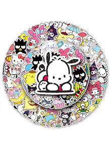 SANRIO 100张可爱的三丽鸥家族防水DIY家居装饰卡通贴纸 - 彩色 - 查看 6