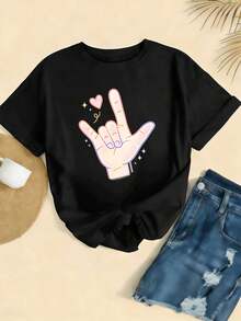 Women T-Shirts - Black - View 2