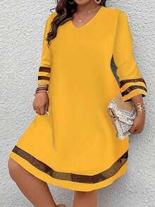 Vestido elegante de talla grande para mujer, vestido informal holgado, vestido para mujer, nuevo temperamento - Aire - Ver 4