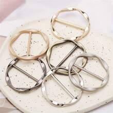 1pc/3/4/5pcs T-Shirt Round Shirt Clips, Clothing Knot Clips, Scarf Buckle Set Alloy Round Clothing Decoration For Women And Girls, Multi-Functional Clothing Accessories Buttons, Round Shirt Knot Buckles, Belt Scarf Adjustment Buckles, Suitable For Shirts, Scarves And Belts Multi-Purpose Accessories, Scarf Buckles, Shirt Tie Clips, Women's Dress Accessories Decoration Jewelry Gifts - Multicolor - View 11