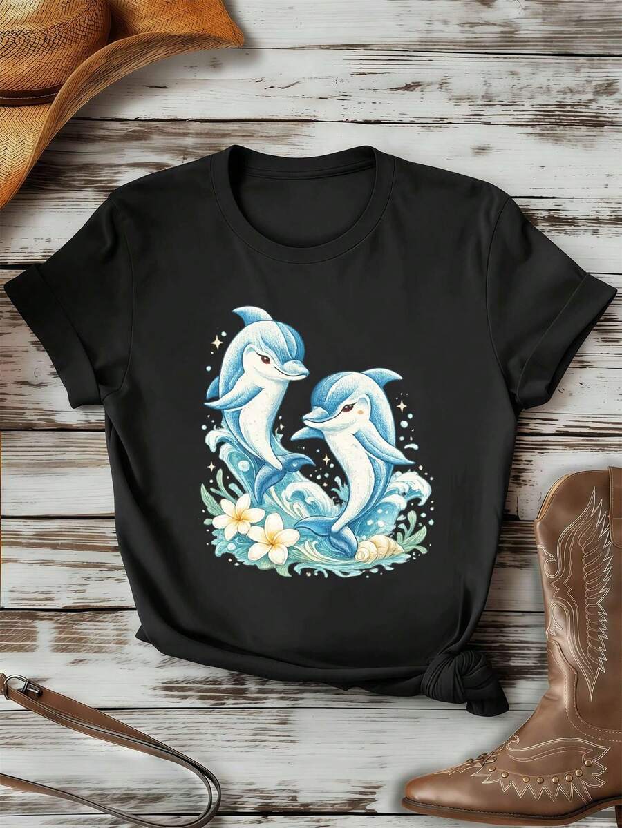 Women T-Shirts - Black - View 1