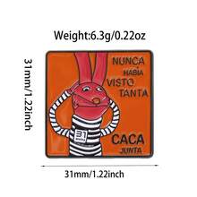 New Cartoon Prisoner Outfit Brooch, Creative Cute Rabbit Accessory Pin - Multicolor - View 9