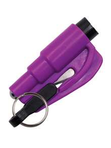 1pc Car Safety Hammer, Car Escape Tool, Multi-Function Window Breaker & Seatbelt Cutter, Portable Keychain - Multicolor - View 4