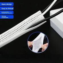 Ống bọc cáp bện PET tự khóa, có thể mở rộng, tự động chồng chéo, ống dẫn cáp linh hoạt, bộ sắp xếp dây phù hợp cho quản lý cáp TV, máy tính, hệ thống rạp chiếu phim gia đình. - Trắng - Xem 9