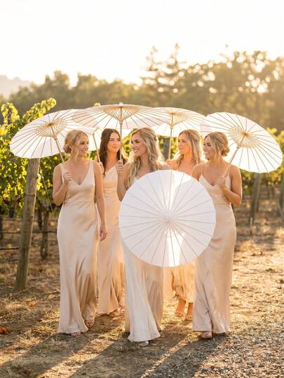 1pc - 60cm/40cm/30cm/20cm White Paper Umbrella, Blank DIY Wedding Sun Umbrella, Handmade Traditional Bride Umbrella, Suitable For Various Festival Parties/Bride Wedding Decoration, New House Decoration, Bridesmaid Decoration, Wedding Gift, Wedding Photography Props, Elegant Photo Props And Party Accessories