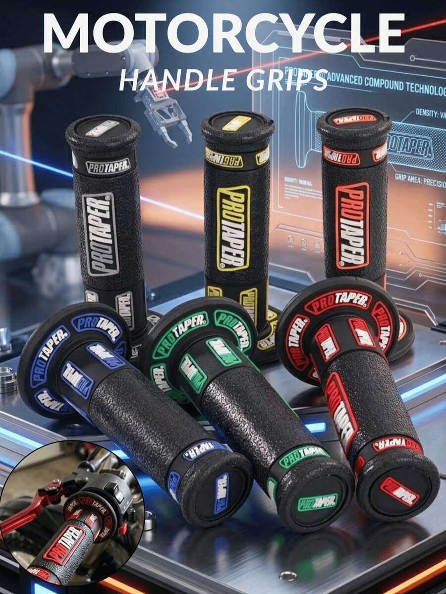 Off-Road Motorcycle Handlebar Grips, Non-Slip Rubber Handle Suitable For Off-Road Motorcycle, Off-Road Vehicle, Mini Motorcycle - A - View 1
