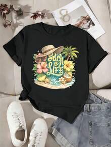 Women T-Shirts - Black - View 2