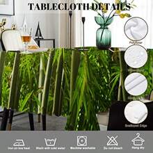 Swono - Mantel de de naturaleza con luces de sol, rectangular, diseño de árbol de, lavable, a cuadros, para cocina, cena, 52 x 70 pulgadas - Bamb - Ver 5