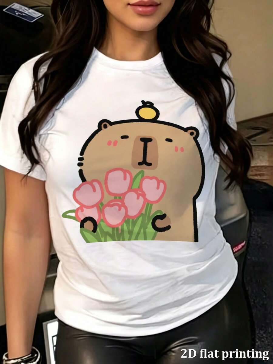 Dam-T-shirts - Vitt - Visa 1