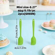 4/2pcs Multi-Function Premium Silicone Spatula Baking Tools, Heat-Resistant Silicone Scraper For Cream Cake, Baking Flipper, 4 Colors - Multicolor - View 19