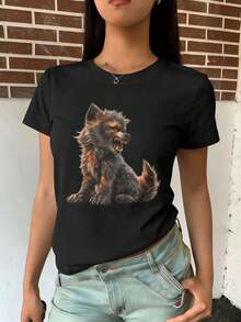 Women T-Shirts - Black - View 2