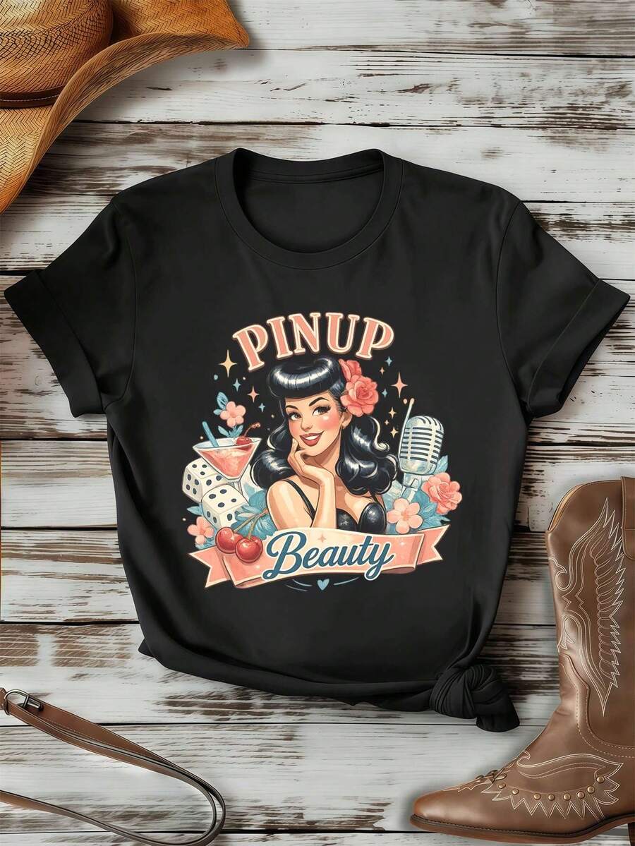 Women T-Shirts - Black - View 1