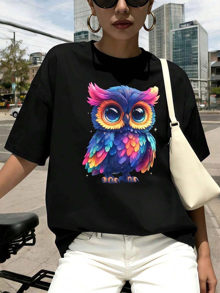 Dam-T-shirts - Svart - Visa 1