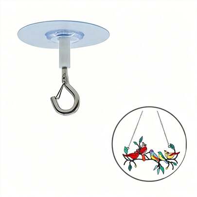 Móc treo trần không cần khoan - Lắp đặt dễ dàng, thiết kế PVC thời trang, nhiều kiểu dáng hình chim và móc câu cho nhiều mục đích sử dụng.