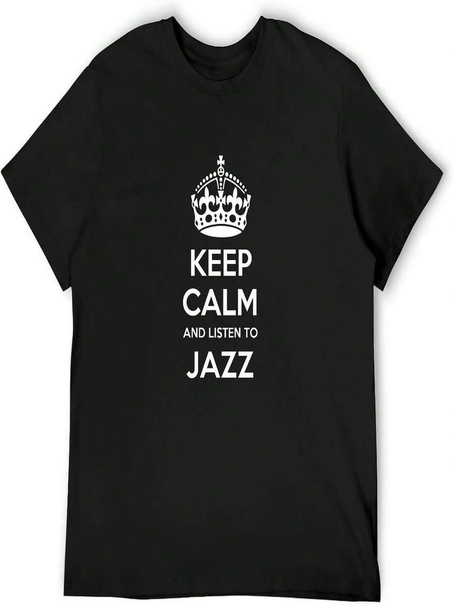 Keep Calm and Listen to Jazz - Camisetas de trabajo para hombre - Negro - Ver 1
