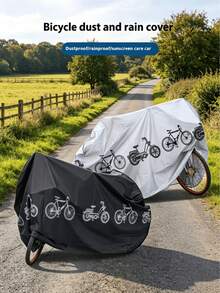 1pc All-Weather Bicycle Cover - Heavy Duty EVA Material, Suitable For Electric Bikes/Bicycles, Waterproof, Dustproof, UV-Resistant And Snow Protection Cover, Outdoor Protection, Tear-Resistant Design, Easy To Clean, Bicycle Accessories, Random Color - Multicolor - View 13