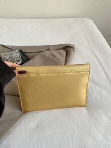 Túi cầm tay nữ thiết kế độc đáo, túi phong bì jacquard thời trang mới. - Vàng - Xem 6