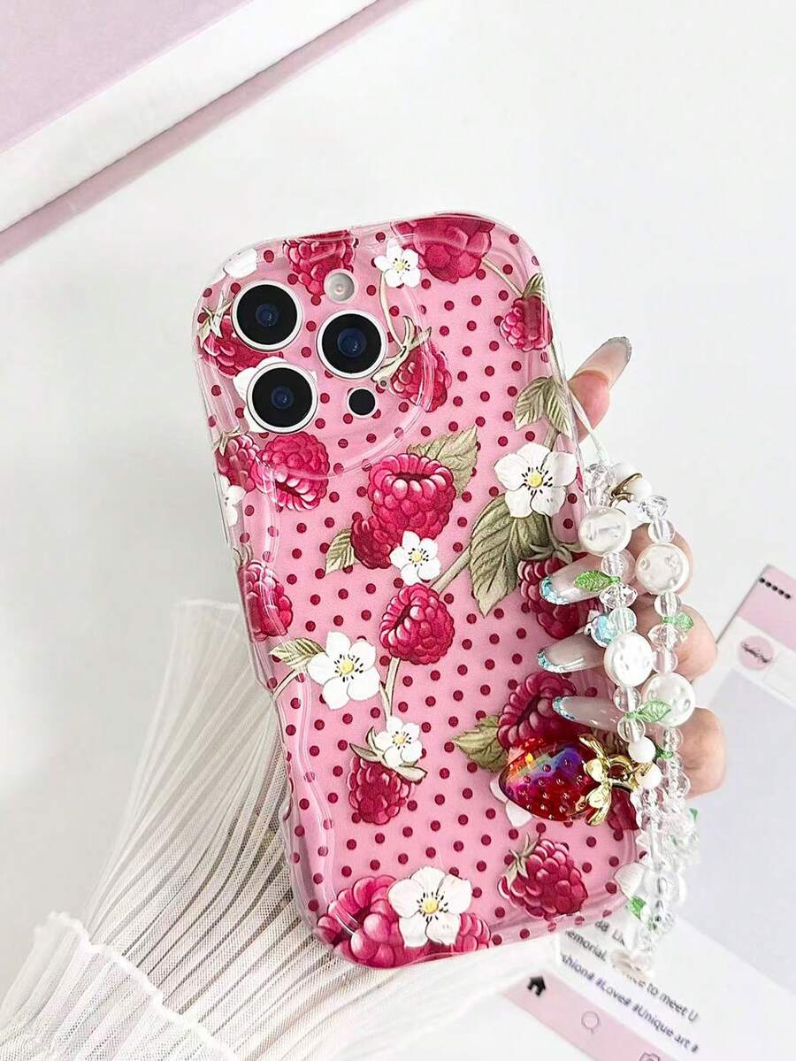 水果奶油波浪透明加厚防摔手机保护壳，适用于 17/17 Pro、15 Pro Max、16/16 Pro/16 Pro Max/16 Plus、15 XR/7/8、15 Pro Max、12 Pro Max、13 Pro Max、14 Pro Max、13/14/11/12 Pro - 彩色 - 查看 1