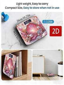This Is A Flat 2D Tempered Glass Electronic Scale Suitable For Home Use, Featuring A User-Friendly And Convenient LED Display - Multicolor - View 5