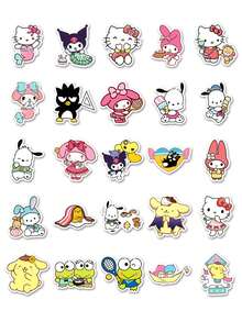 SANRIO 100张可爱的三丽鸥家族防水DIY家居装饰卡通贴纸 - 彩色 - 查看 5