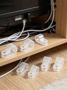 50 piezas (R6.4/R8.4/R10.4/R16/R19) Clips de gestión y organización de cables/enredaderas/tuberías/decoración navideña, sujetadores organizadores de cables - 8.4R (50 piezas) - Ver 4