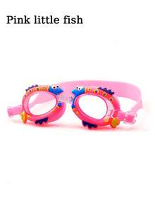 Pink Cartoon Fish Design Kids Swimming Goggles, Suitable For Boys And Girls, Waterproof Anti-Fog High Definition Crab-Shaped Swimming Goggles - Multicolor - View 7