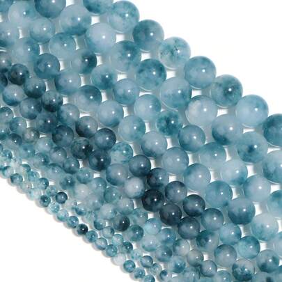 1 hạt đá mã não màu xanh hải quân, hạt tròn mã não 4/6/8/10/12mm để tự làm vòng cổ, vòng tay, trang sức.
