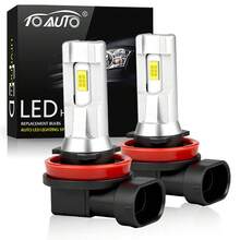 TOAUTO 2 bóng đèn LED H11 9005 HB3 9006 HB4 cho đèn pha, đèn sương mù, đèn siêu sáng công suất cao màu trắng - A - Xem 11