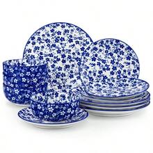 Plates And Bowls Set For 4, 12pcs Dinnerware Sets, Microwave And Dishwasher  Dishes Set, Porcelain Kitchen Set - SELENE-04-12pcs - View 9