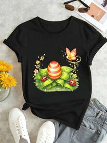 Women T-Shirts - Black - View 1