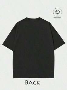 ZWLPOYE Melrose Avenue Los Angeles Crop-Shirt Urban Streetwear Script Back Print Casual Summer Lightweight Top Boxy Style Hop Fashion Downtown Culture-Unisex Comfortable Retro Cotton-Shirt-L91 - 黑色 - 查看 4