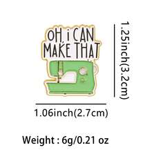 Sewing Machine Enamel Pin, Suitable For Backpacks, Bags, Stylish Decoration, Crafting Hobbyist Gift - Multicolor - View 9