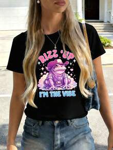 Women T-Shirts - Black - View 2