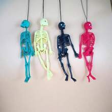 Modelo de calavera y esqueleto aterrador, juguete de broma, recomendado para Halloween, cumpleaños, Día de San Valentín, regalo novedoso perfecto - Multicolor - Ver 3