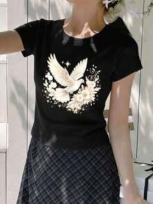 Women T-Shirts - Black - View 2