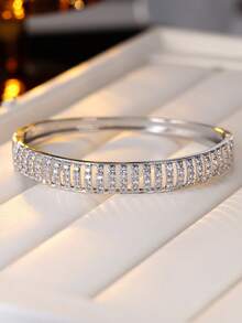 1pc Luxury Hollow Tennis Style Bracelet, Suitable As Gift For Girlfriend Or Best Friend - Bracelet - View 5