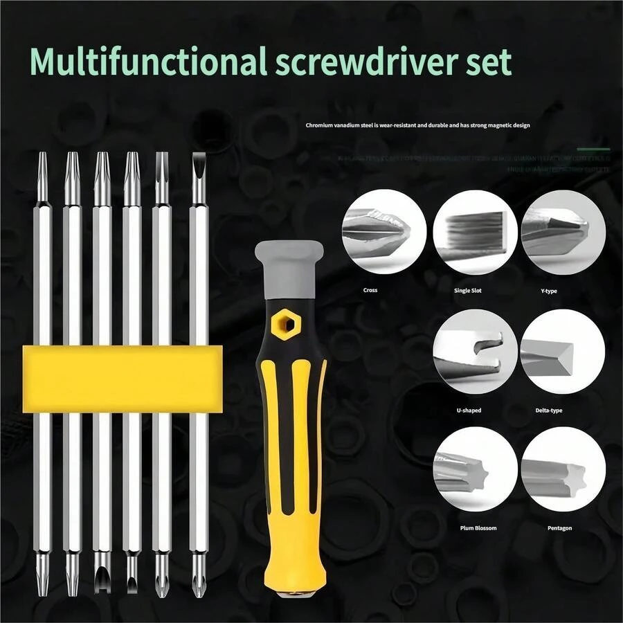 Multi-Head Screwdriver Set, Including U-Type And Torx Screwdrivers, Home Repair Tool Kit, Precision Electronics Screwdriver Set