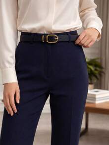 1  Casual  Encantador  EleganteElegancia    Poliuretano    Hebilla    Cinturones Mujer   todas - azul real - Ver 1