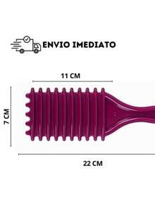 Multifunctional Curling Comb For Curly, Frizzy, And Straight Hair - Morado - Ver 4
