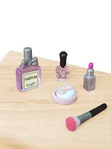 5pcs/Set Dollhouse Miniature Makeup Kit: 1/12 Miniature Lipstick, Perfume, Powder Puff, Nail Polish, Makeup Brush Models For Ob11 (Random Colors For Some Items) - Makeup Set - View 13