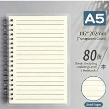 1 A4/A5 Grid Notebook, 80 Pages Thick Paper, Durable Metal Spiral Binding, Tear-Off Easy Perforated Pages, Waterproof PP Hard Cover, Minimalist Aesthetic, Essential For School/Office Desk, Suitable For Note-Taking, Sketching, Writing, Planning, Student/Teacher/Business Gift, Multifunctional Stationery - Multicolor - View 11