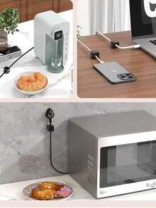 2/5/10/20件装线缆管理套装 - 包括桌面线缆整理器、隐藏式智能手机充电底座，适用于床头、厨房、办公室，多功能PP材质桌面及车载线缆收纳盒，免打孔粘扣式线缆夹，整理电子配件及便携式充电器 - 彩色 - 查看 11