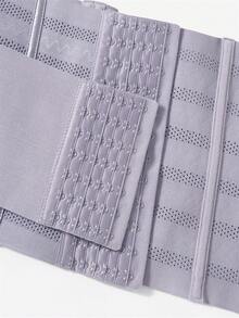 Dual-Layer Waist Trainer Corset, Adjustable Tummy Control Shapewear - Purple - View 4