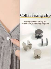 2/4 chiếc kẹp khóa xoắn ốc liền mạch dùng cho khuy áo len, cổ áo, giúp tránh sự cố trang phục. - nhiều màu - Xem 10