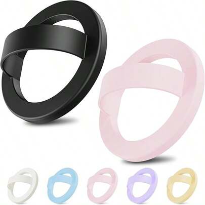 Soporte magnético de silicona para anillo de teléfono para MagSafe, rotación de 360°, soporte de teléfono magnético resistente, suave y ligero, adecuado para iPhone 17/16/15/14/13/12 Series